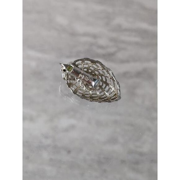 Judy Lee Marked Brooch‎ & Clip On Earring Set, Silver Plated - Picture 4 of 8